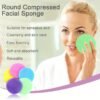 Round Compressed Facial Sponge - supdealz